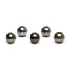 Round Tahiti cultured pearl, 10-10,5mm, A quality, Dark colour