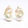 Freshwater Pearls, Pair, Baroque, White, 17-18mm, ABC quality