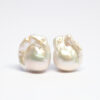 Freshwater Pearls, Pair, Baroque, White, 17-18mm, ABC quality